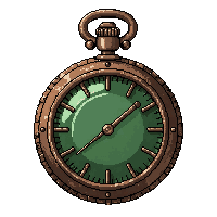 brass pocket watch  copper patina green