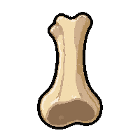 Bone Animal Piece  Freshly Gathered — free pixel art sprite from Runner Survival Resources