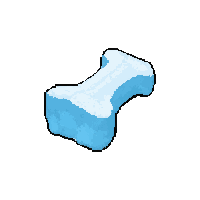Bone Animal Piece  Frozen Cold — free pixel art sprite from Runner Survival Resources