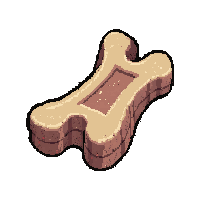 Bone Animal Piece  Loose Scattered — free pixel art sprite from Runner Survival Resources