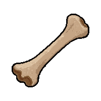 bone animal piece  plain ordinary