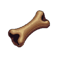 Bone Animal Piece  Wet And Damp — free pixel art sprite from Runner Survival Resources