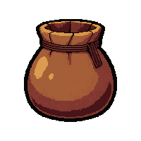 clay ball raw  in leather pouch