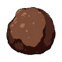 clay ball raw  moldy old spoiled