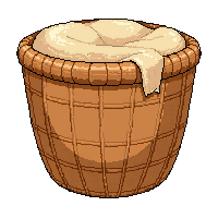 cloth fabric scrap  in woven basket