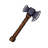 axe hatchet small  metal salvaged