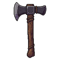 axe hatchet small  repaired with twine