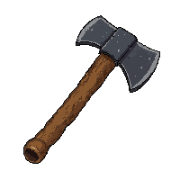 axe hatchet small  wooden hand carved