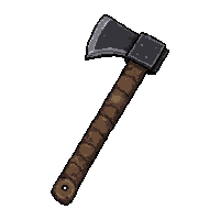 axe hatchet small  worn heavily used