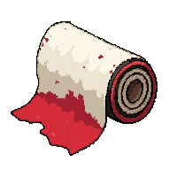 bandage cloth roll  blood stained used