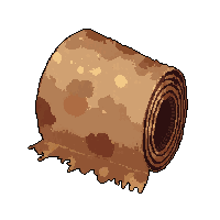 bandage cloth roll  rust spotted aging