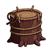 birch bark container  repaired with twine