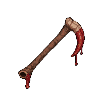 bone fishhook  blood stained used