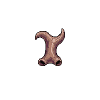 bone fishhook  bone and sinew