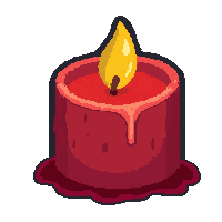 Candle Tallow Wax  Blood Stained Used — free pixel art sprite from Runner Survival Tools