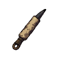Fishing Hook Line Rust Spotted Aging — free pixel art sprite from the Runner Survival Tools collection, transparent PNG