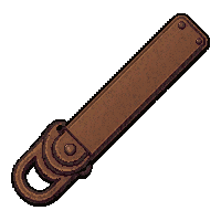 bronze saw  old rusty worn