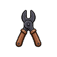 copper pliers  old rusty worn