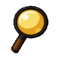 Crystal Magnifying Glass  Legendary Golden — free pixel art sprite from Runner Tools