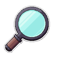 Crystal Magnifying Glass  Masterwork Quality — free pixel art sprite from Runner Tools
