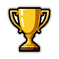 championship cup trophy  platinum white glowing