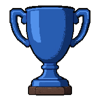 championship cup trophy  sapphire blue
