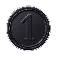 first place medal  obsidian black