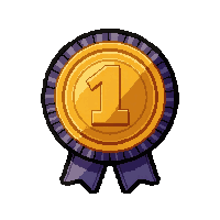 first place medal  rainbow iridescent