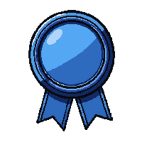 first place medal  sapphire blue