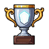 gem trophy  platinum white glowing