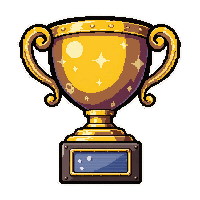 gem trophy  rainbow iridescent