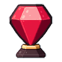 gem trophy  ruby red glass
