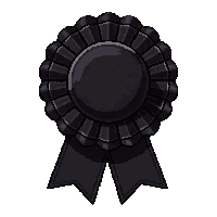 ribbon rosette  obsidian black