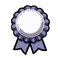 ribbon rosette  platinum white glowing