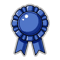 ribbon rosette  sapphire blue