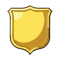 shield plaque  gold plated