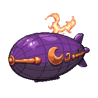 airship dirigible  enchanted glowing