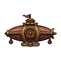 airship dirigible  ornate decorated