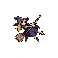 broomstick witch  brand new polished