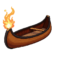 canoe paddle boat  enchanted glowing
