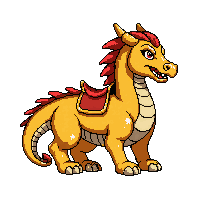 dragon saddle mount  golden luxury