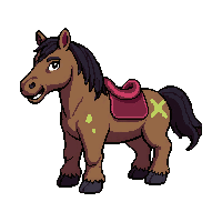 horse saddle  enchanted glowing