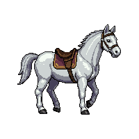 horse saddle  ghostly transparent