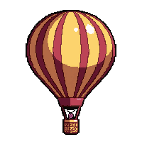 hot air balloon  brand new polished