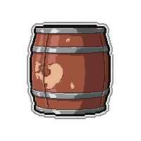 Rocket Barrel Broken Damaged — free pixel art sprite from the Runner Vehicles collection, transparent PNG