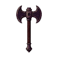 battle axe  ancient cracked