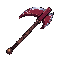 battle axe  blood stained