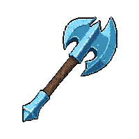 battle axe  frost coated icy