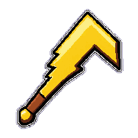 battle axe  lightning charged yellow
