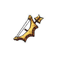 bow with arrow nocked  lightning charged yellow